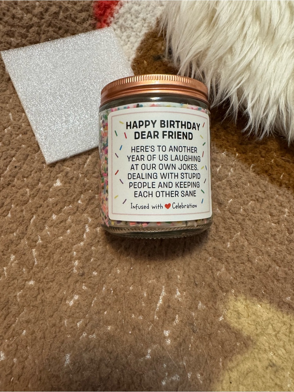 Birthday Celebration Scented Candle - Rose Gold Lid